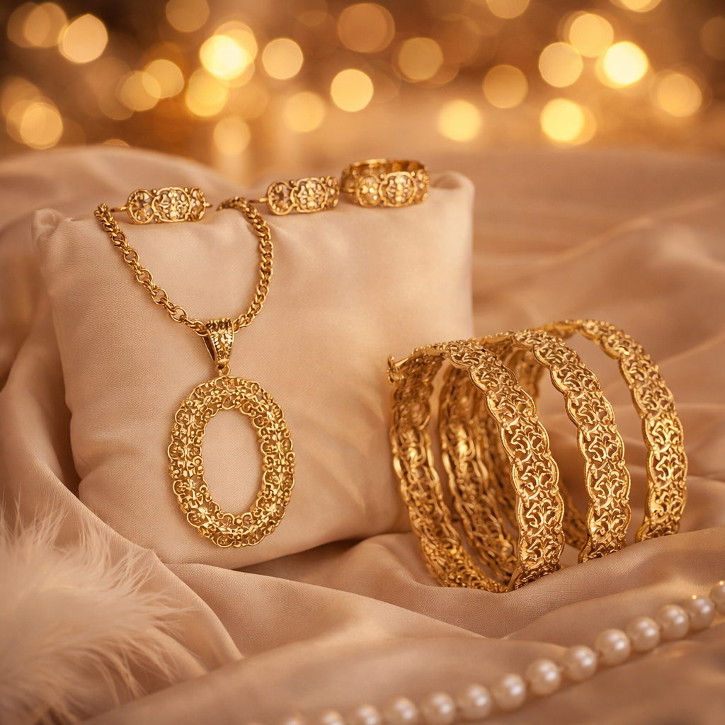 Parure Dorée Élégance Festive