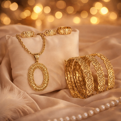 Parure Dorée Élégance Festive
