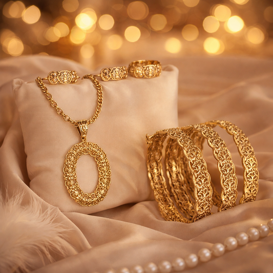 Parure Dorée Élégance Festive