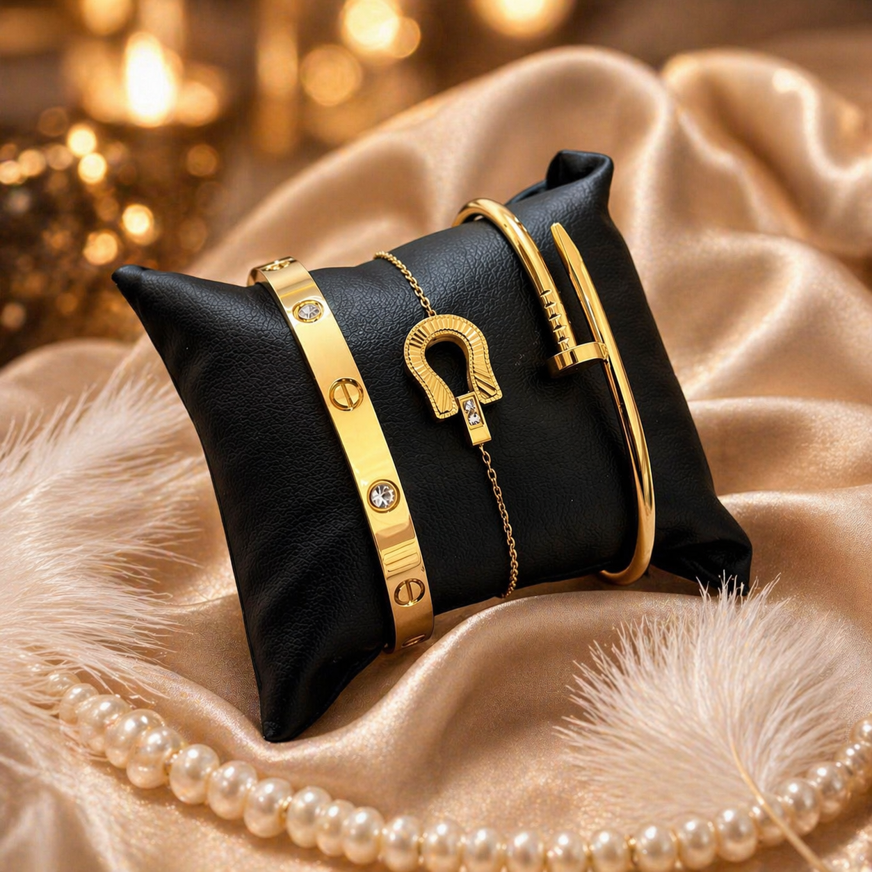 Ensemble de Bracelets en Or – Élégance & Luxe Intemporel