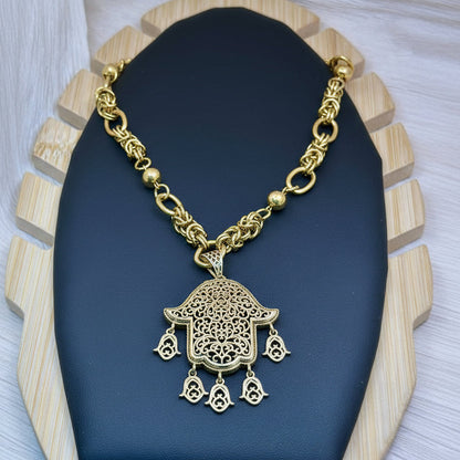 Collier Élégant Main de Fatma Doré – Bijou Raffiné et Protecteur