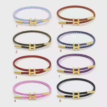 Bracelet Tressé Multicolore – Fermoir Doré Élégant